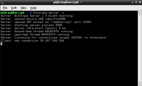 BitScope Server on Raspberry Pi.